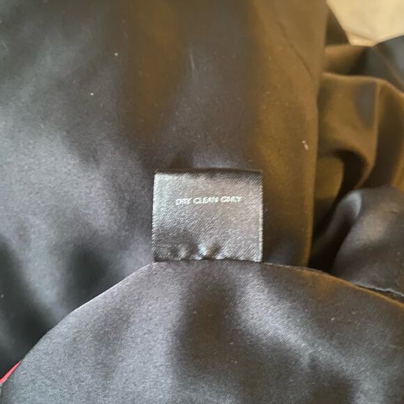 Josie Natori size 10 Silk Pagoda Embroidered Red Black Cheongsam Cocktail Dress - Picture 14 of 15